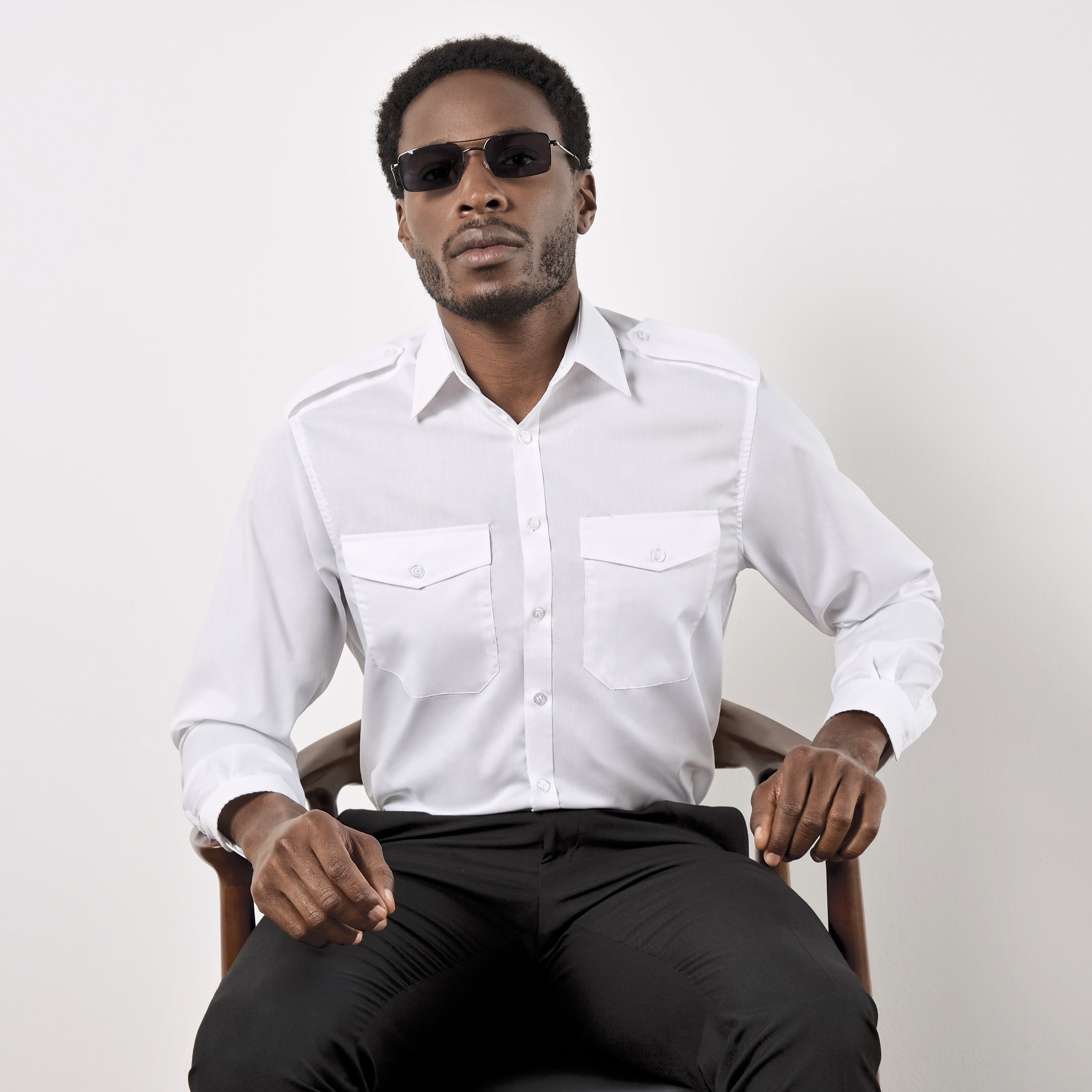 Hemd – Men´s Tailored Fit Pilot Shirt Long Sleeve