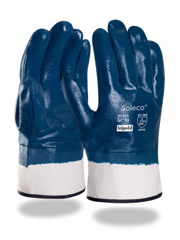 Soleco® | Baumwoll-Trikot-Handschuh | Nitril-Beschichtung