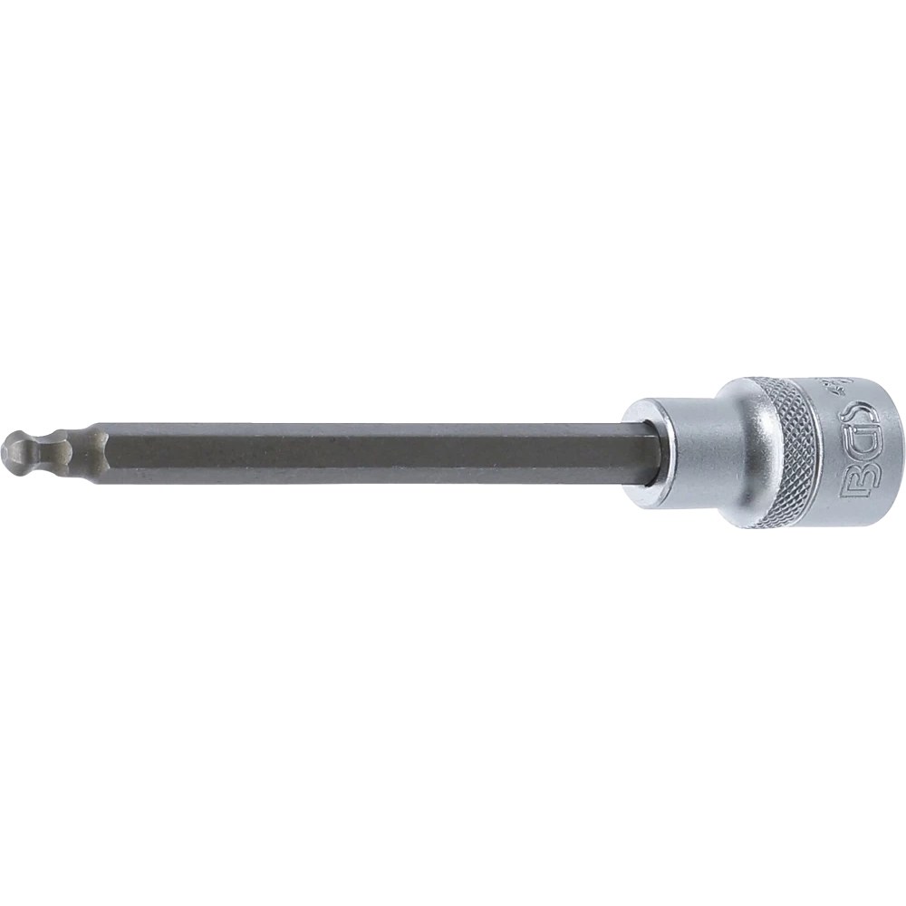 Bit-Einsatz, Länge 140 mm, Antrieb Innenvierkant 12,5 mm (1/2"), Innensechskant mit Kugelkopf 6 mm