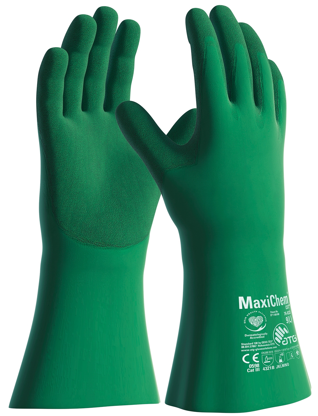 MaxiChem® Cut™ Chemikalienschutz-Handschuhe (76-833) grün/grün