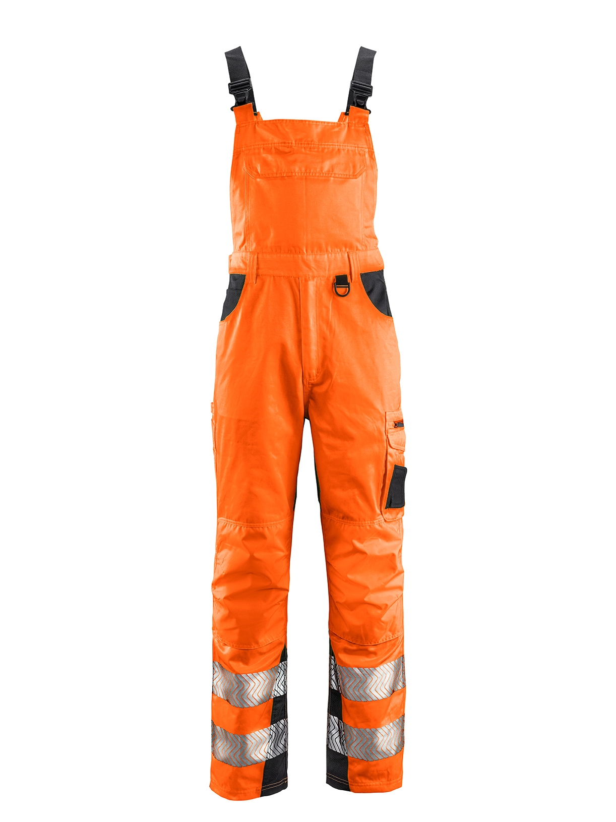 4PROTECT® Warnschutz-Latzhose ALABAMA leuchtorange/grau