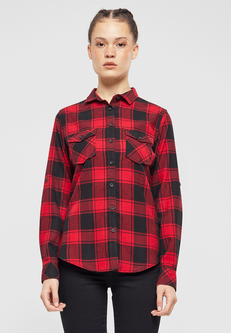 Women Amy Flannel Shirt Long Sleeve