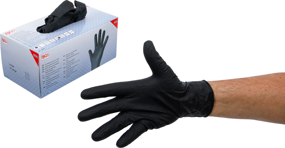 Einweghandschuh-Box, Nitril, mit extra Griffigkeit, Gr. L, 100 St.
