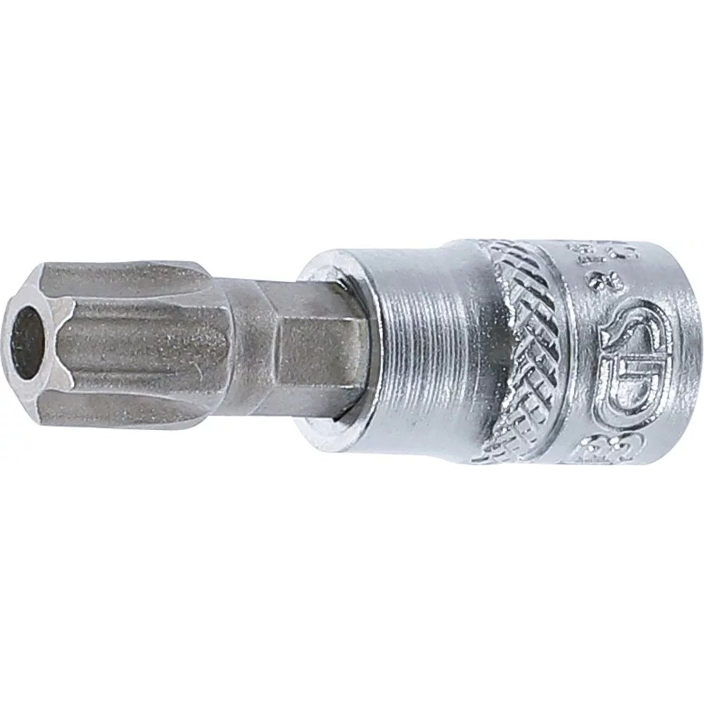 Bit-Einsatz, Antrieb Innenvierkant 6,3 mm (1/4"), T-Profil (für Torx) mit Bohrung T50
