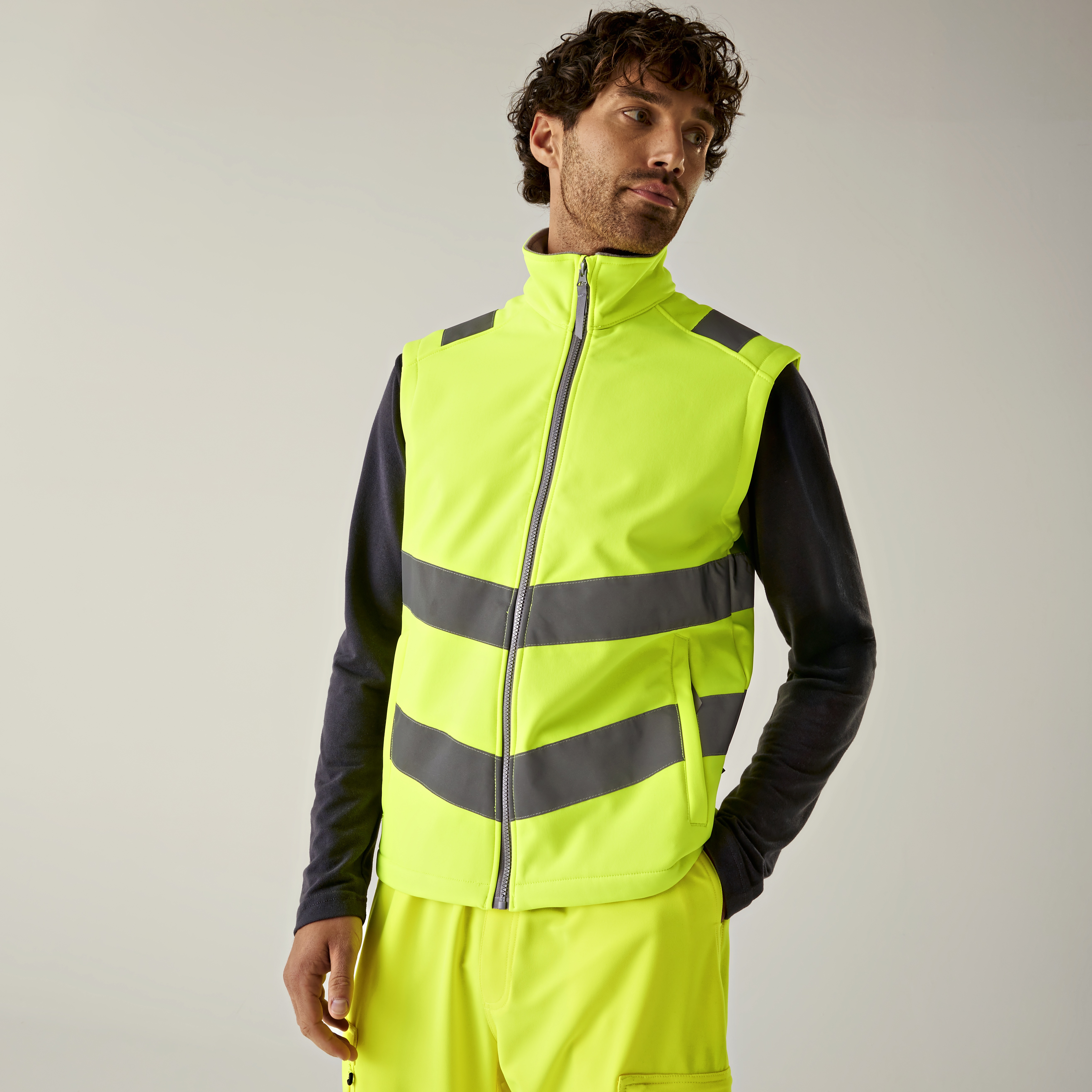 Hi-Vis Pro Contract Ablaze Softshell Bodywarmer