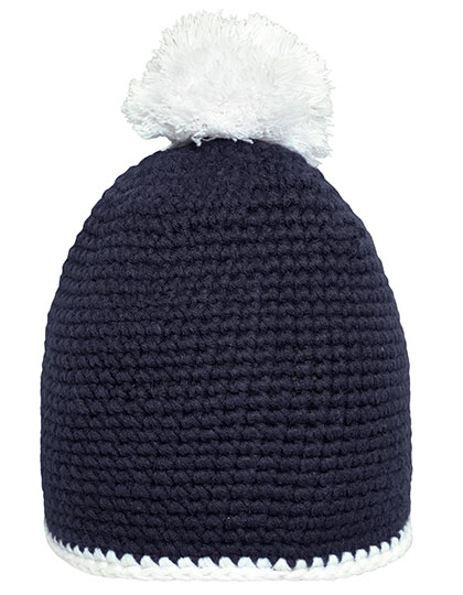 Mütze – Pompon Hat With Contrast Stripe