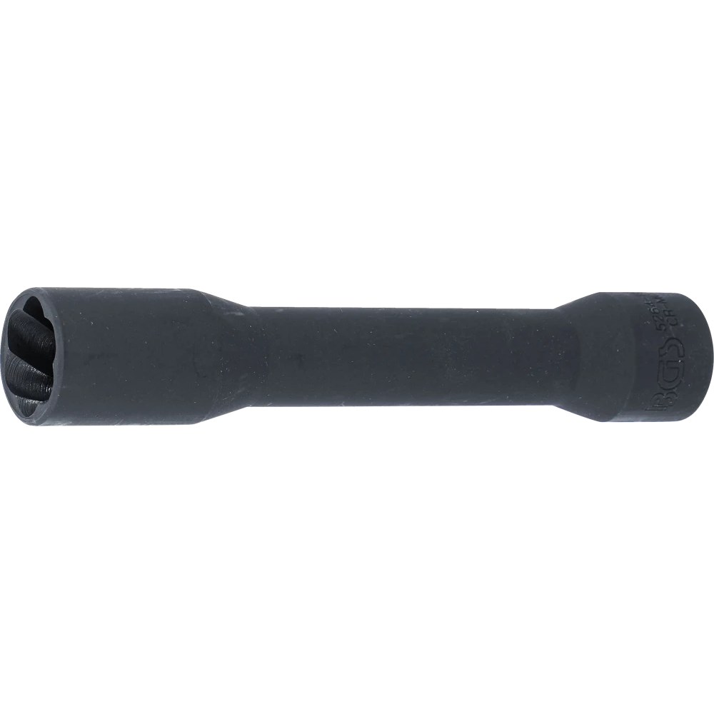 Spiral-Profil-Steckschlüssel-Einsatz / Schraubenausdreher, tief, Antrieb Innenvierkant 12,5 mm (1/2"), SW 19 mm