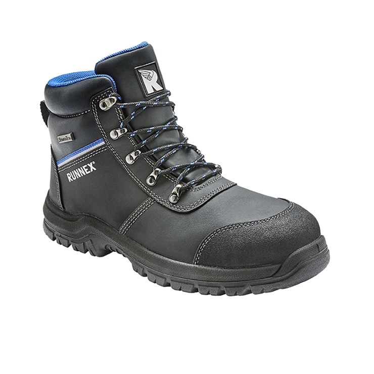 RUNNEX® S3 Sympatex®-Sicherheitsschnürstiefel SpecialStar schwarz/blau