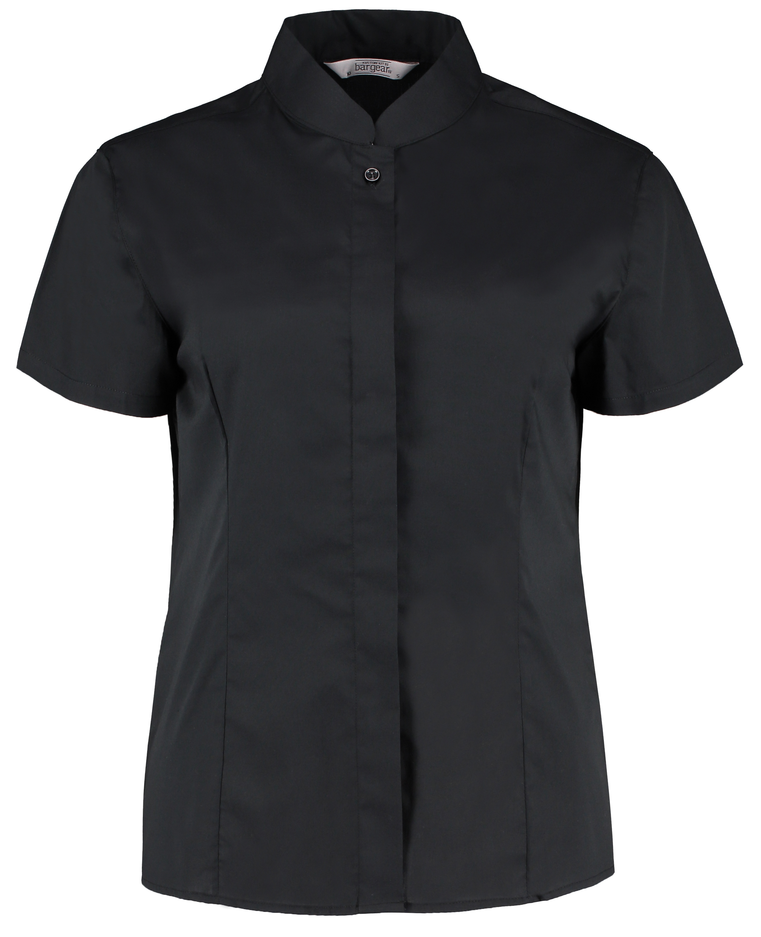 Bluse – Women´s Tailored Fit Shirt Mandarin Collar Short Sleeve