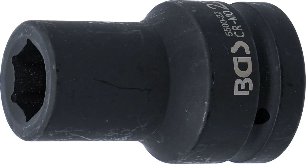 Kraft-Steckschlüssel-Einsatz Sechskant, tief, Antrieb Innenvierkant 25 mm (1"), SW 22 mm