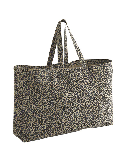 Tasche – Leopard Print Canvas Oversized Tote Bag
