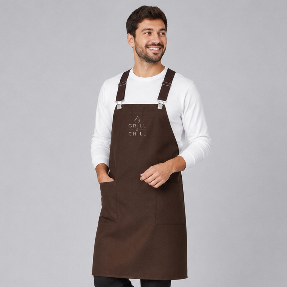 Latzschürze Casual Style mit X-Kreuzung, toffee, B 88 x L 80 cm