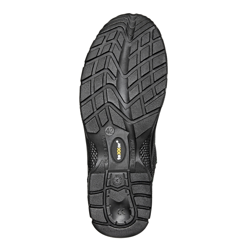 teXXor® S3-Winterreißverschlussstiefel ZIPPER schwarz/grün