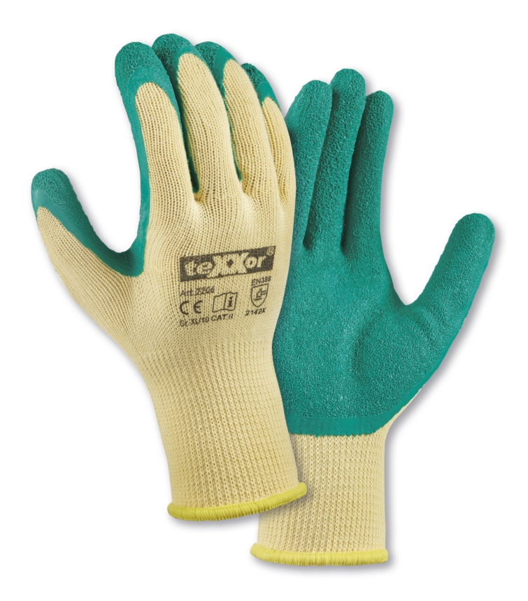 teXXor® Grobstrick-Handschuhe POLYESTER gelb/grün