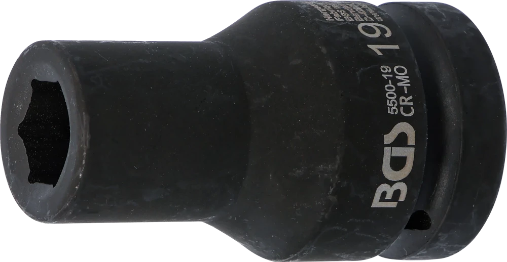 Kraft-Steckschlüssel-Einsatz Sechskant, tief, Antrieb Innenvierkant 25 mm (1"), SW 19 mm