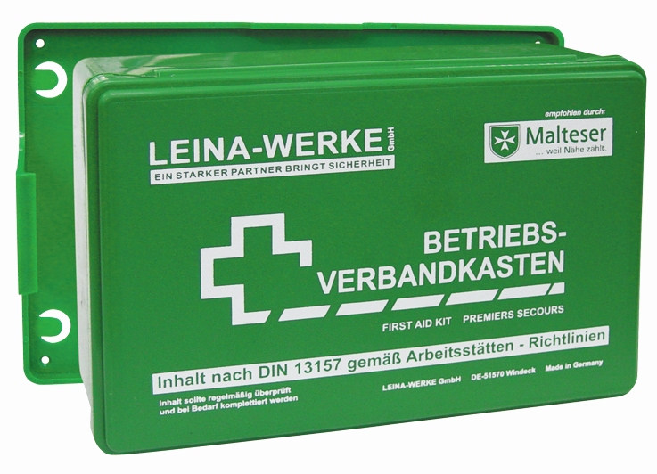 LEINA | Betriebsverbandkasten | DIN 13157-C | Wandhalterung