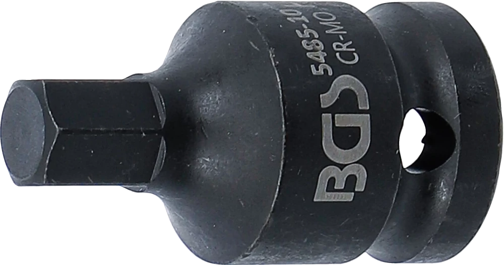 Kraft-Bit-Einsatz, Länge 42 mm, Antrieb Innenvierkant 12,5 mm (1/2"), Innensechskant 10 mm