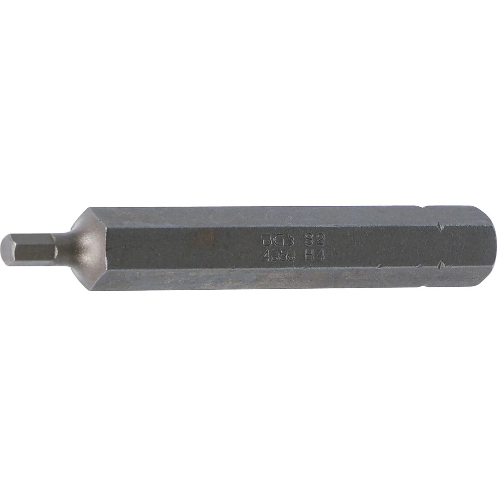 Bit, Länge 75 mm, Antrieb Außensechskant 10 mm (3/8"), Innensechskant 4 mm