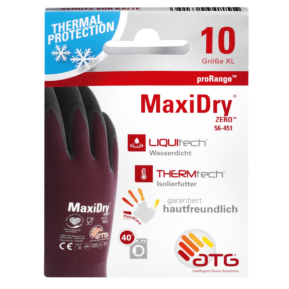 MaxiDry® Zero™ Nylon-Strickhandschuhe (56-451 HCT), SB-Verpackung lila/schwarz