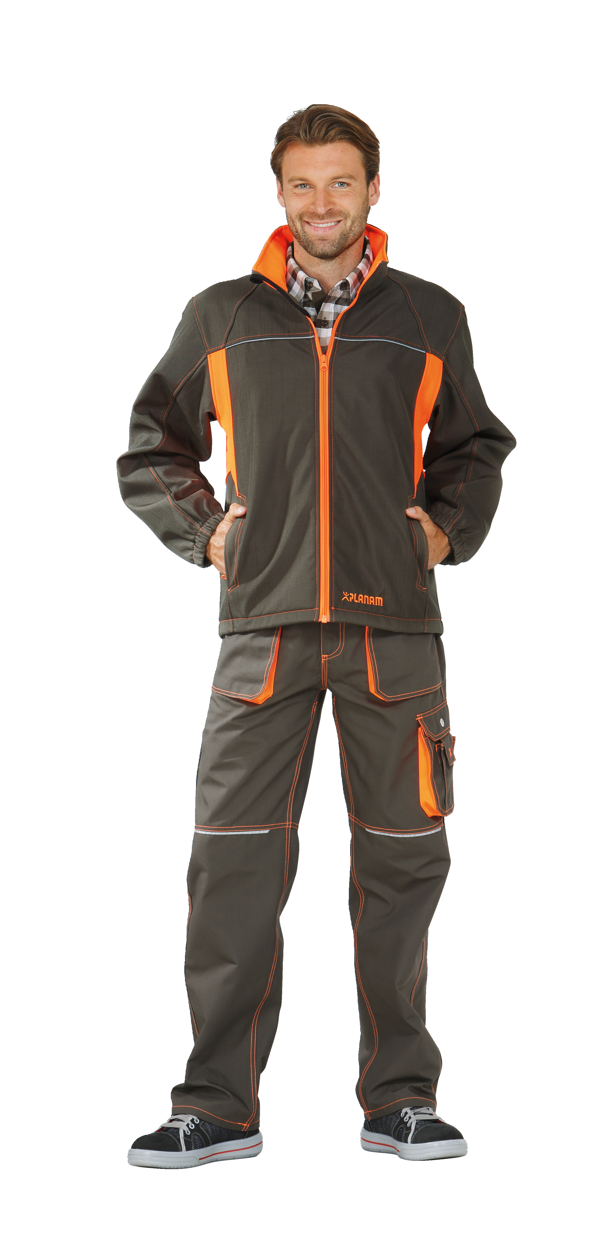 PLANAM Softshelljacke Basalt Neon