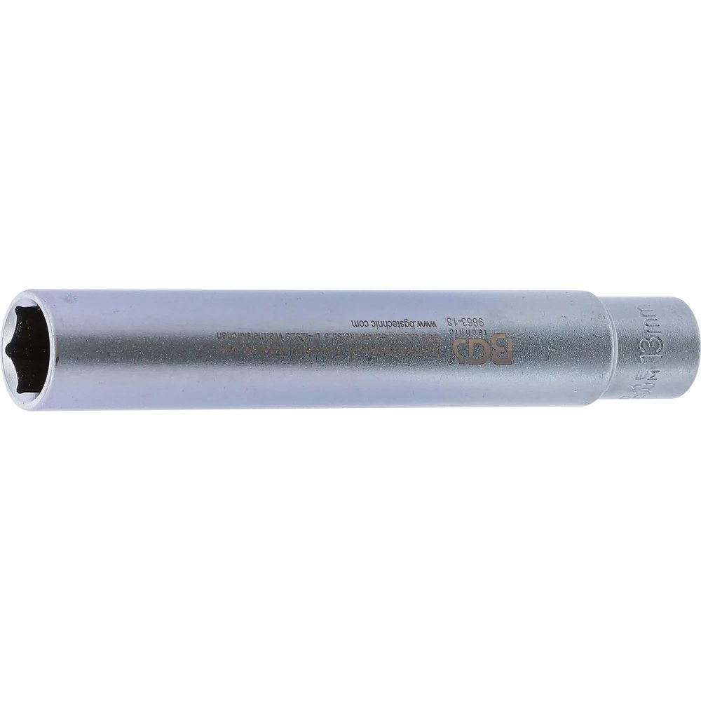 Steckschlüssel-Einsatz Sechskant, extra tief, Antrieb Innenvierkant 10 mm (3/8"), 13 mm