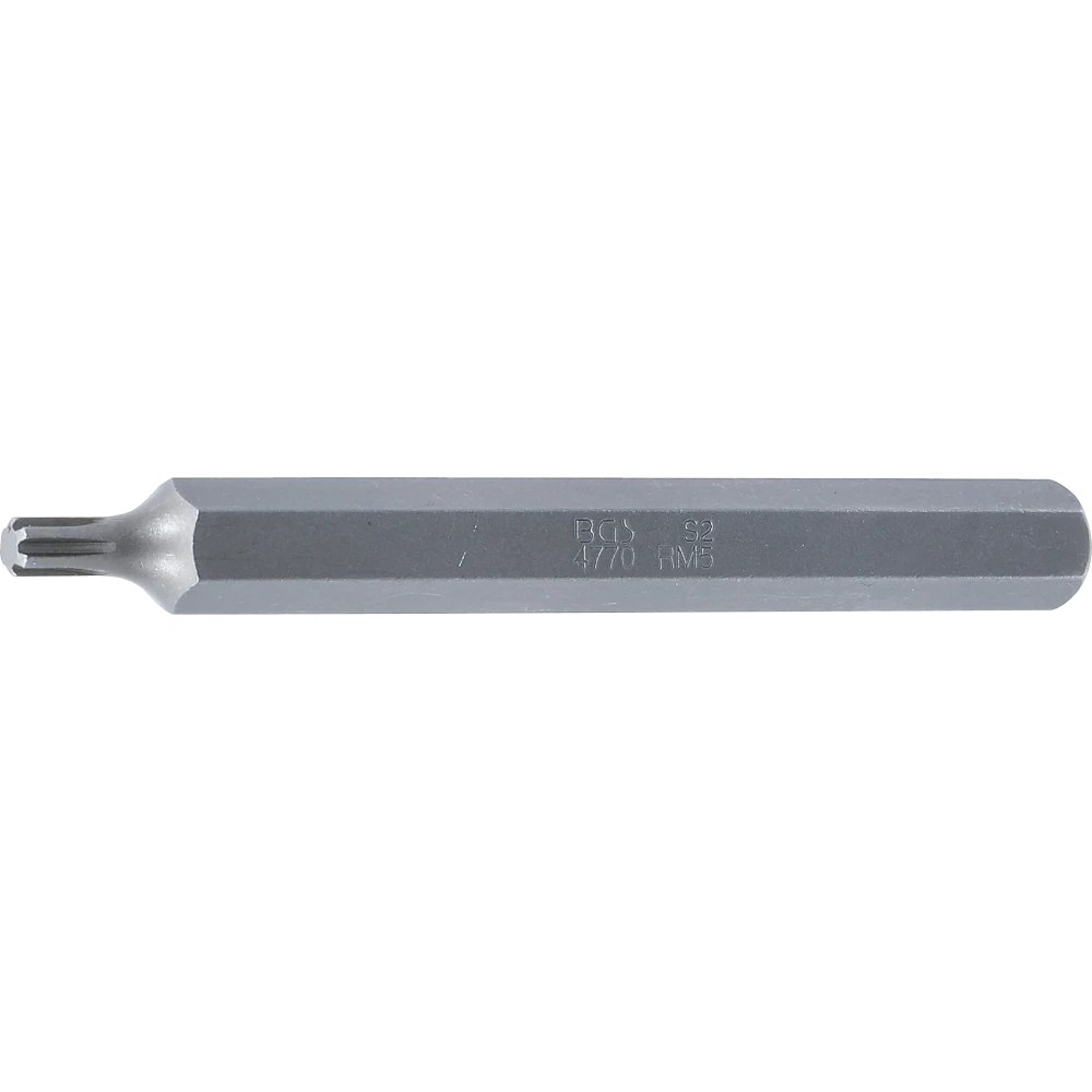 Bit, Länge 100 mm, Antrieb Außensechskant 10 mm (3/8"), Keil-Profil (für RIBE) M5