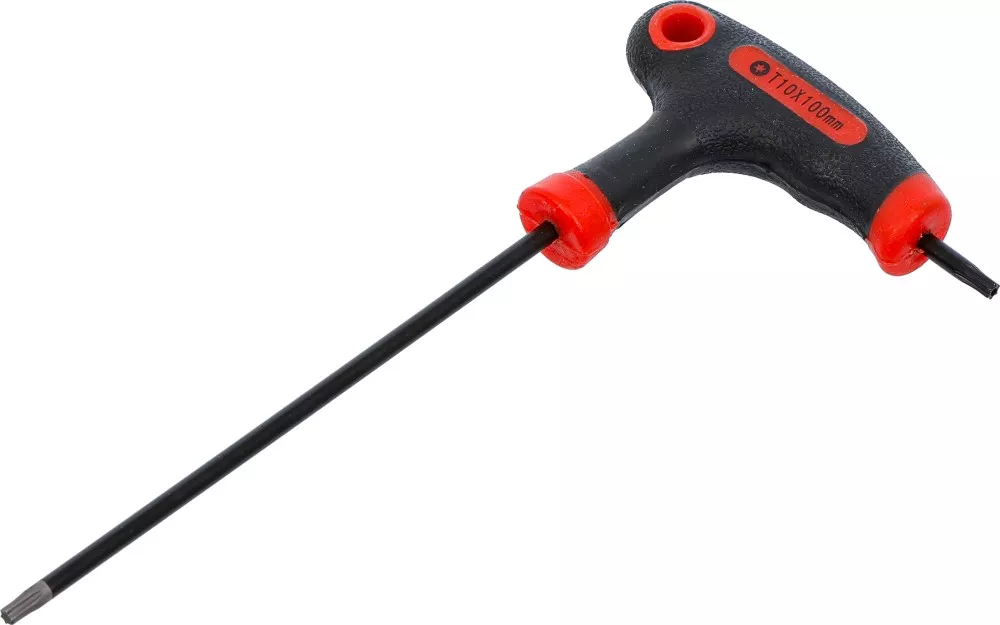 Schraubendreher mit T-Griff und seitlicher Klinge, T-Profil (für Torx) mit/ohne Bohrung T10