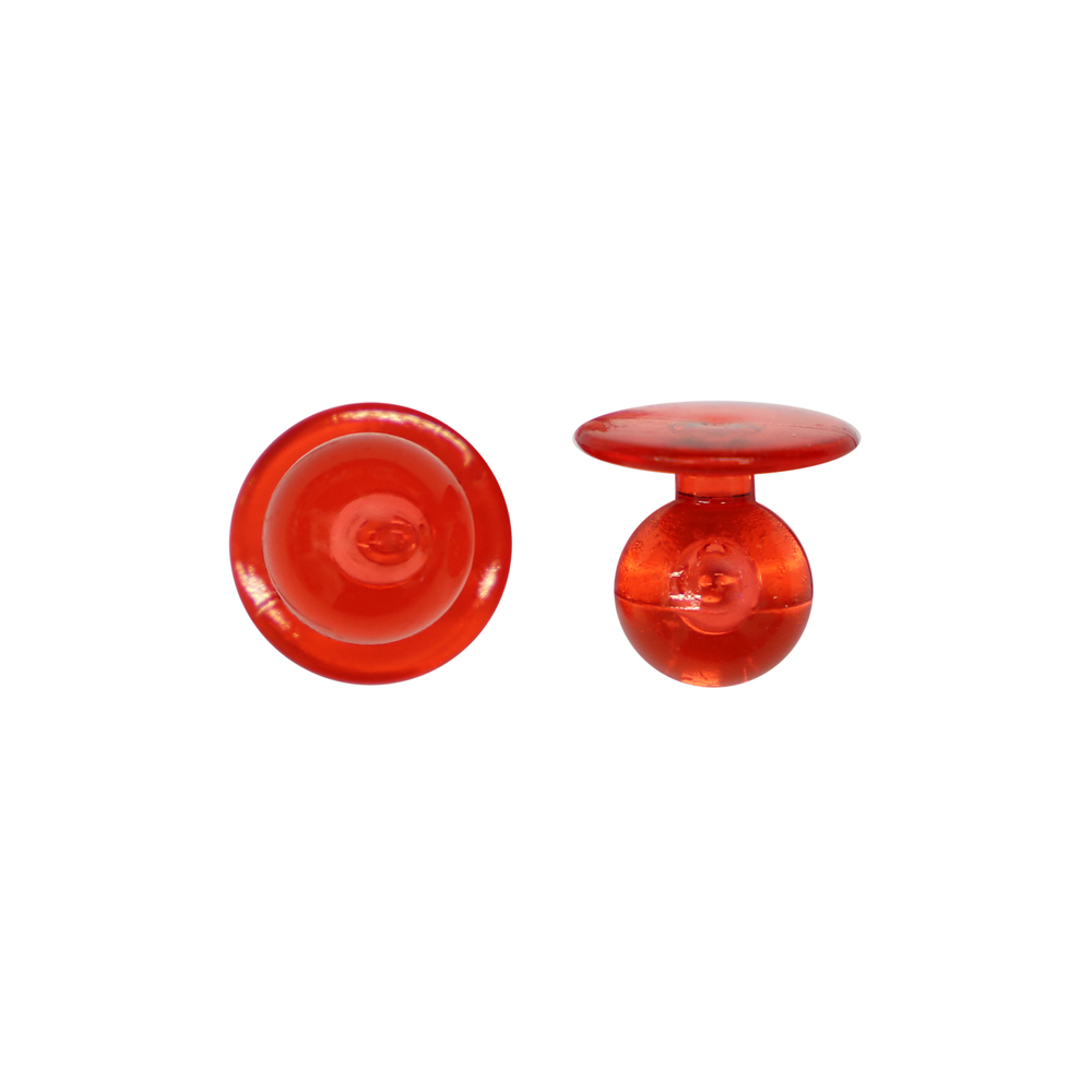Kugelknöpfe transparent rot (12 Stück)