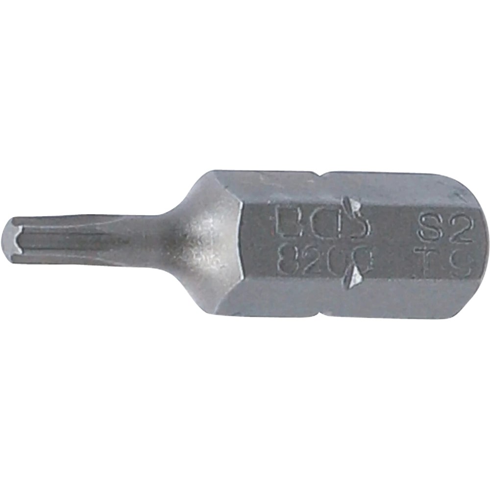 Bit, Länge 25 mm, Antrieb Außensechskant 6,3 mm (1/4"), T-Profil (für Torx) T9