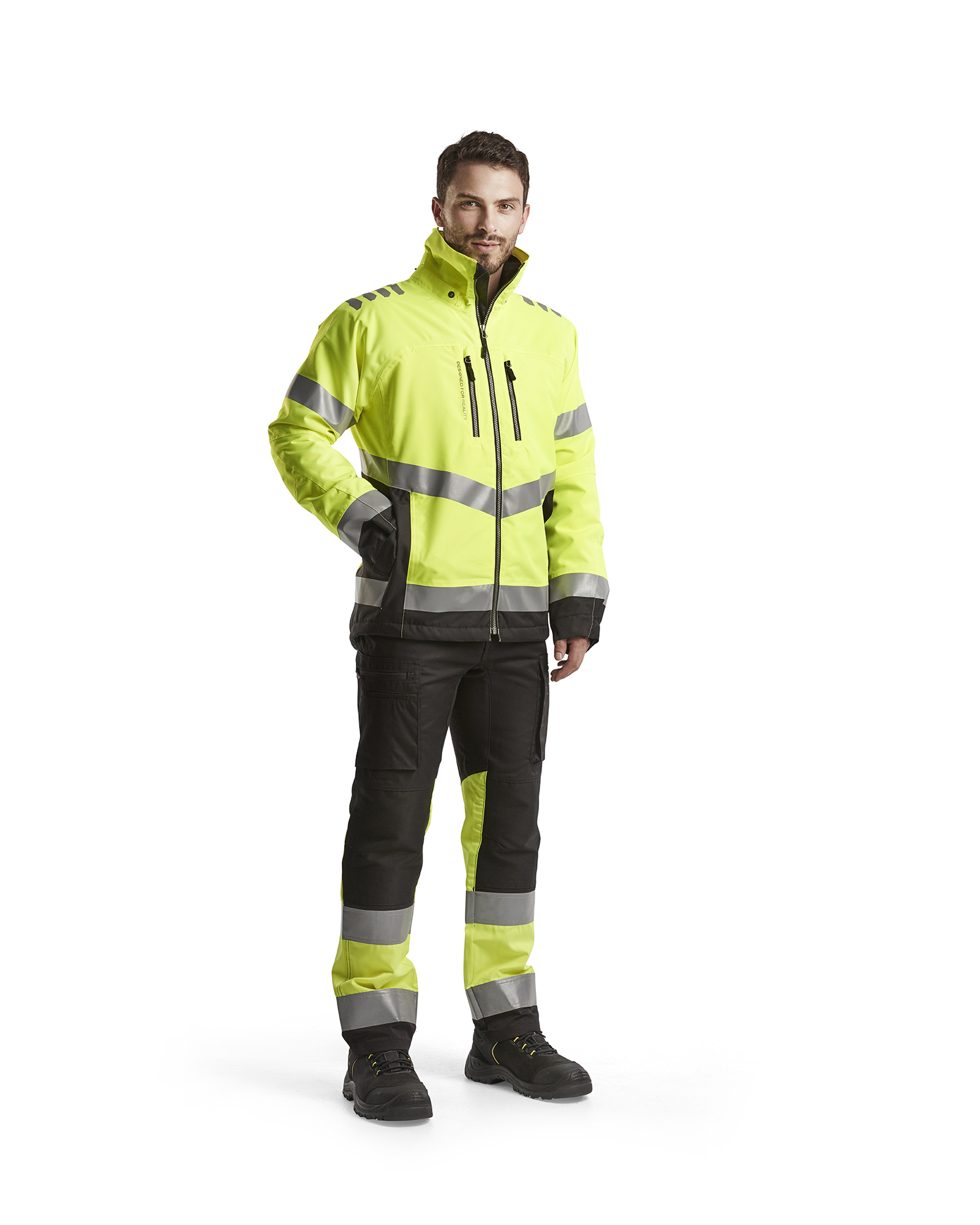 High Vis Arbeitshose mit Stretch