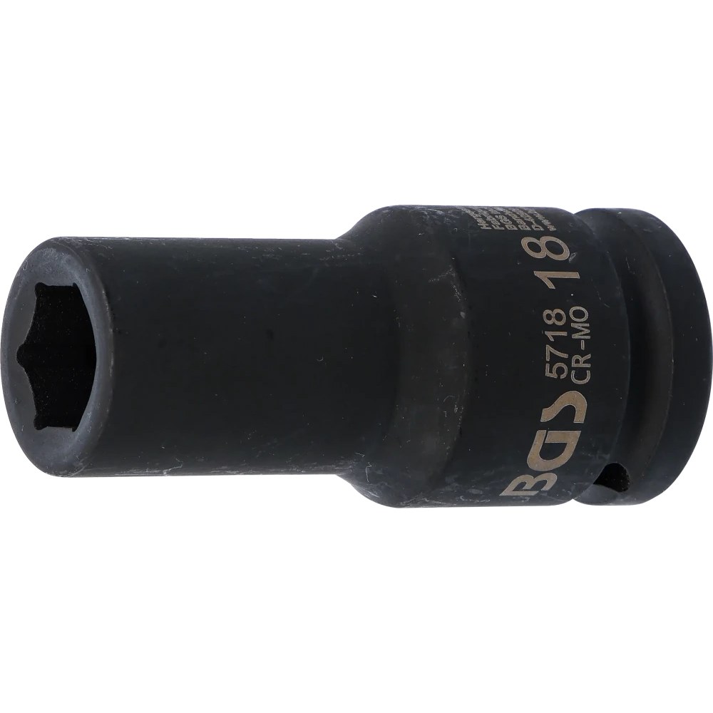 Kraft-Steckschlüssel-Einsatz Sechskant, tief, Antrieb Innenvierkant 20 mm (3/4"), SW 18 mm