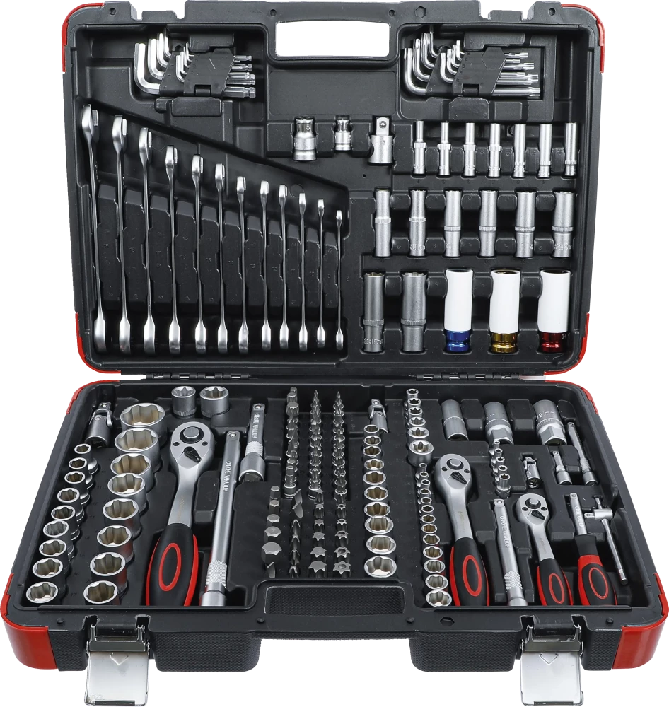 Steckschlüssel-Satz, Antrieb 6,3 mm (1/4") / 10 mm (3/8") / 12,5 mm (1/2"), 176-tlg.