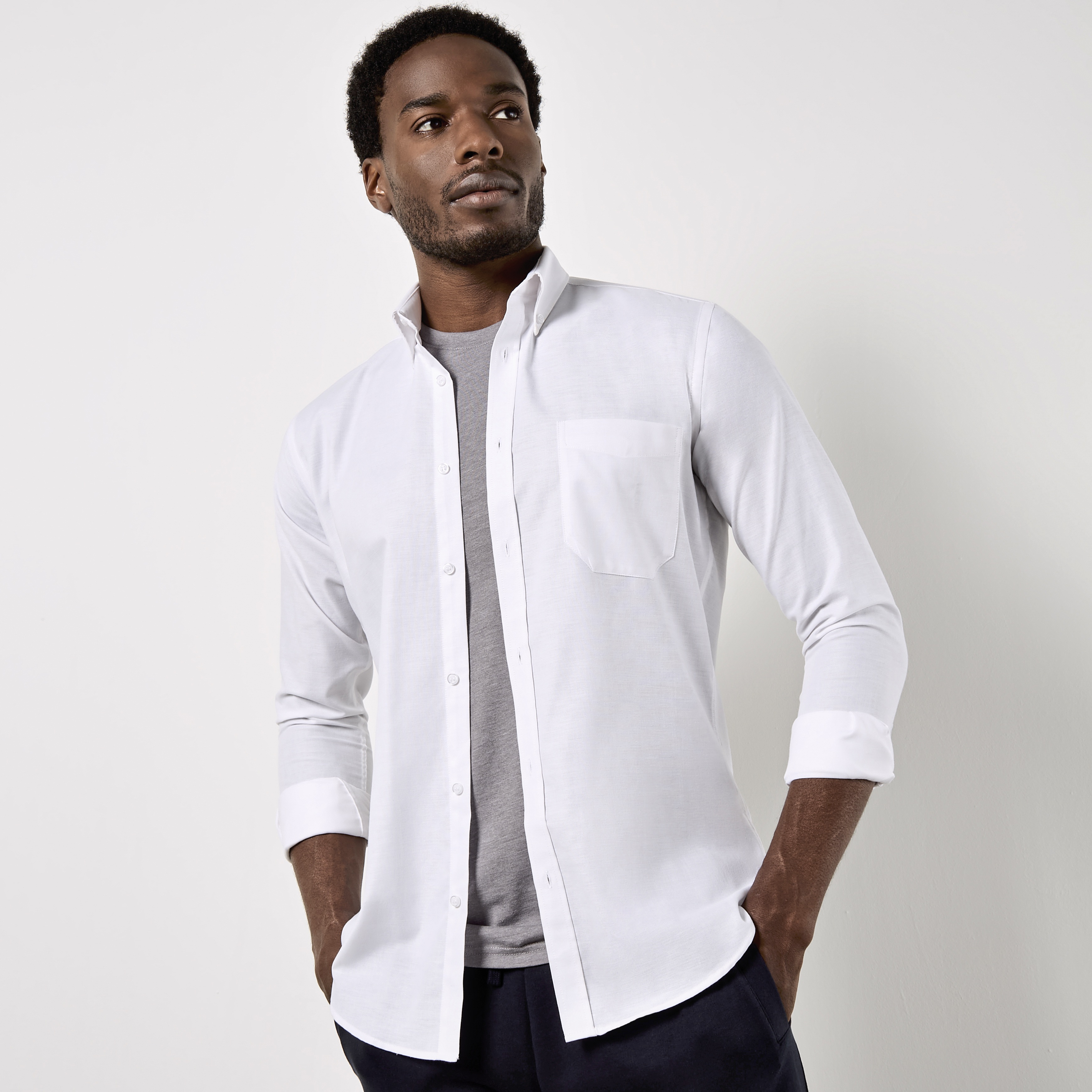 Hemd – Men`s Slim Fit Workwear Oxford Shirt Long Sleeve
