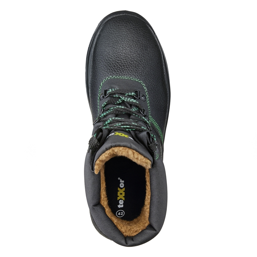 teXXor® S3-Winterschnürstiefel RANGER schwarz/grün