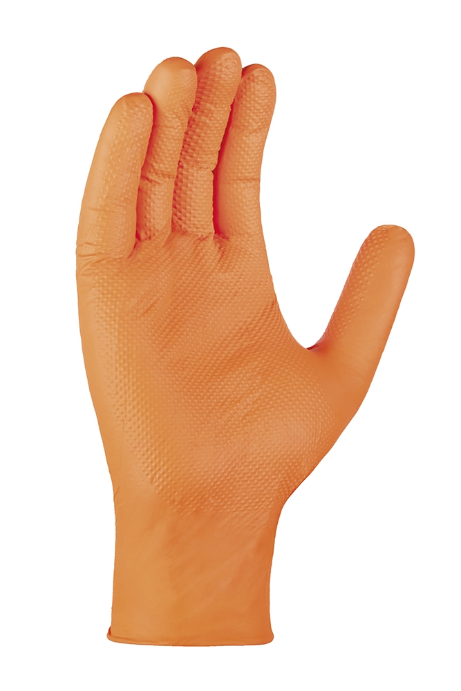 teXXor® Nitril-Einweg-Handschuhe Diamond Grip orange orange