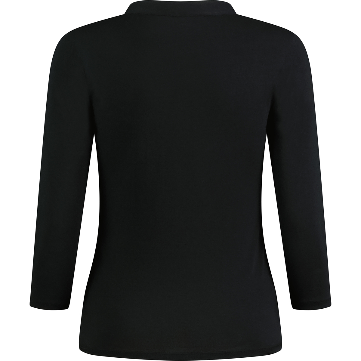 T-Shirt – Regular Fit Mandarin Collar Top 3/4 Sleeve