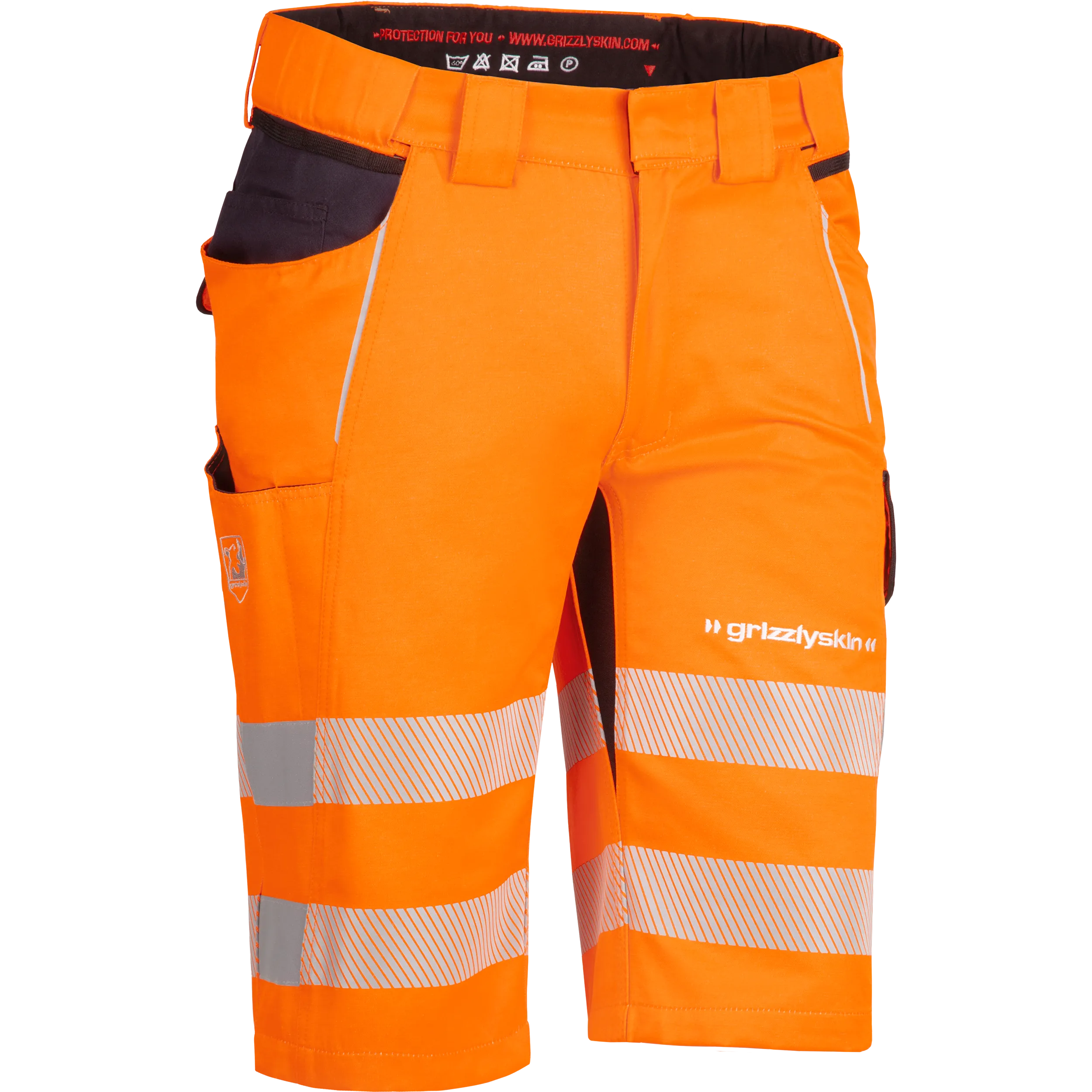 Arbeitsshorts "Grizzlyskin Warnschutz" aus Lyocell & Cordura
