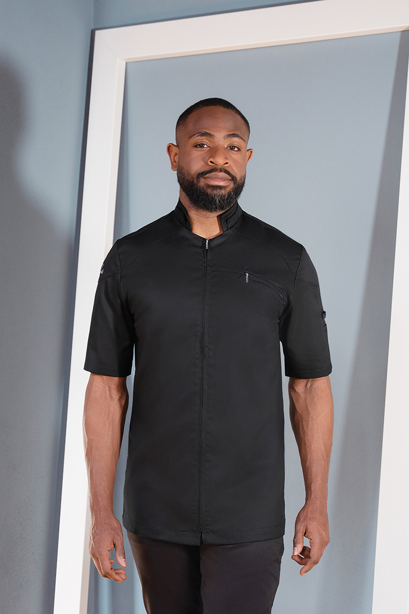 Short-Sleeve Chef Jacket for Men DIAMOND CUT® Excellence