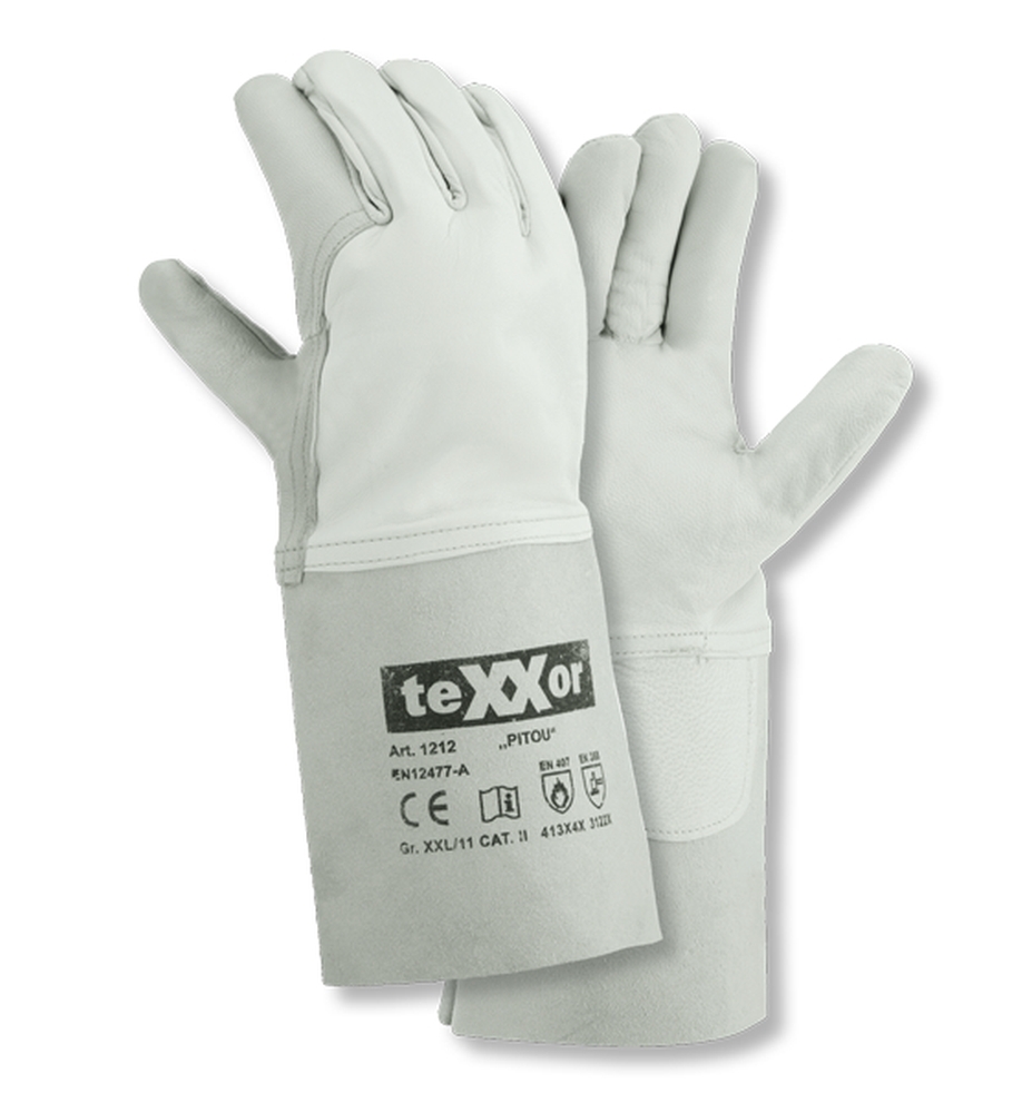 teXXor® Schweißerhandschuhe PITOU natur