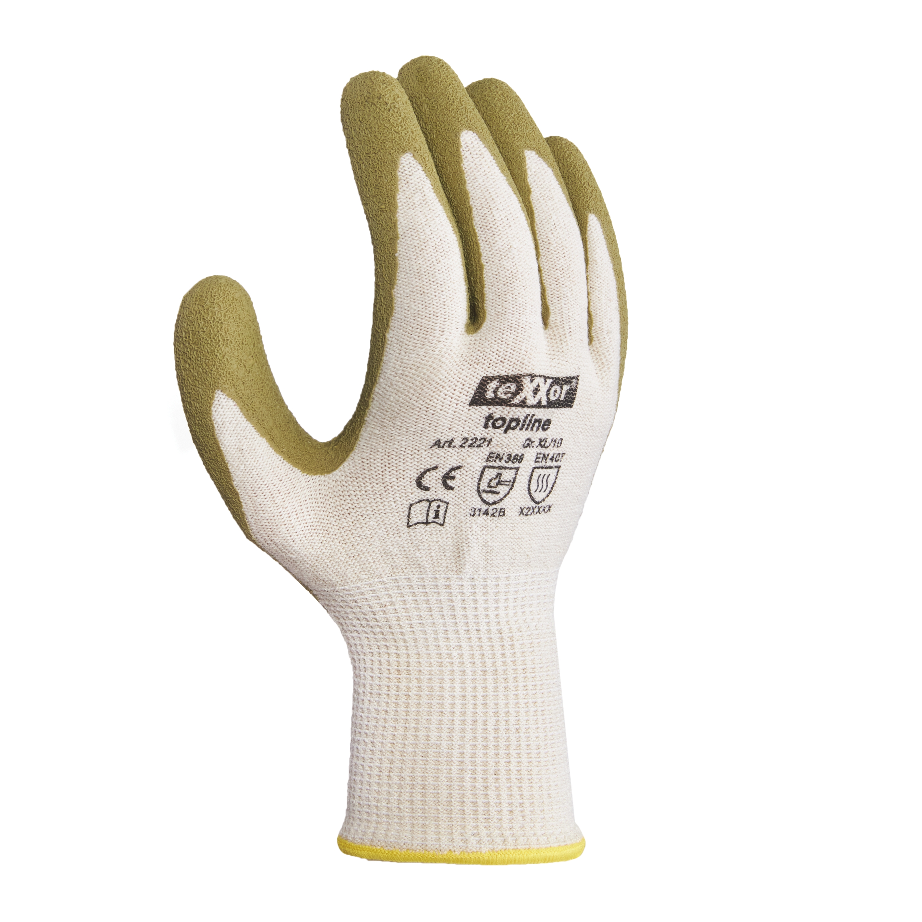 teXXor® Grobstrick-Handschuhe GREEN PROTECT natur/grün