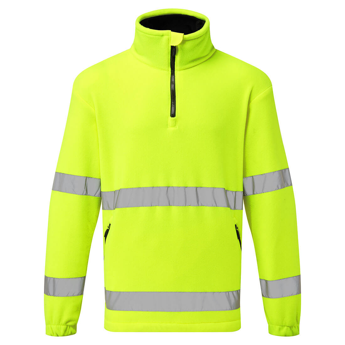 Hi-Vis Fleecepullover mit 1/2 Reißverschluss