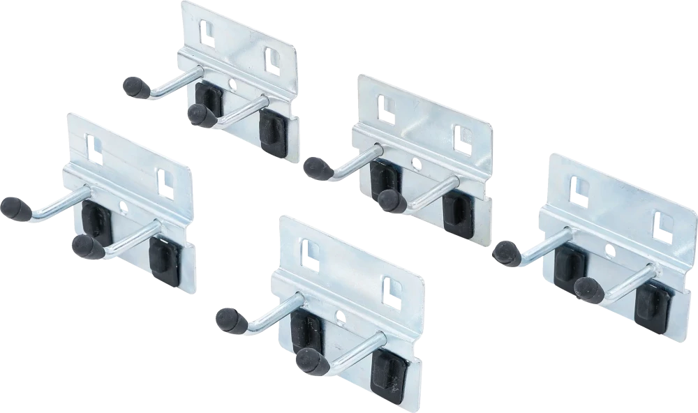 Doppelhaken-Satz, 40 mm, für Schrankwand-System, 5-tlg.