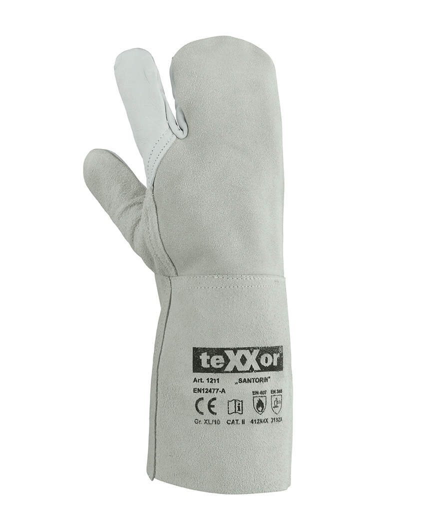 teXXor® 3-Finger-Schweißerhandschuhe SANTORIN natur