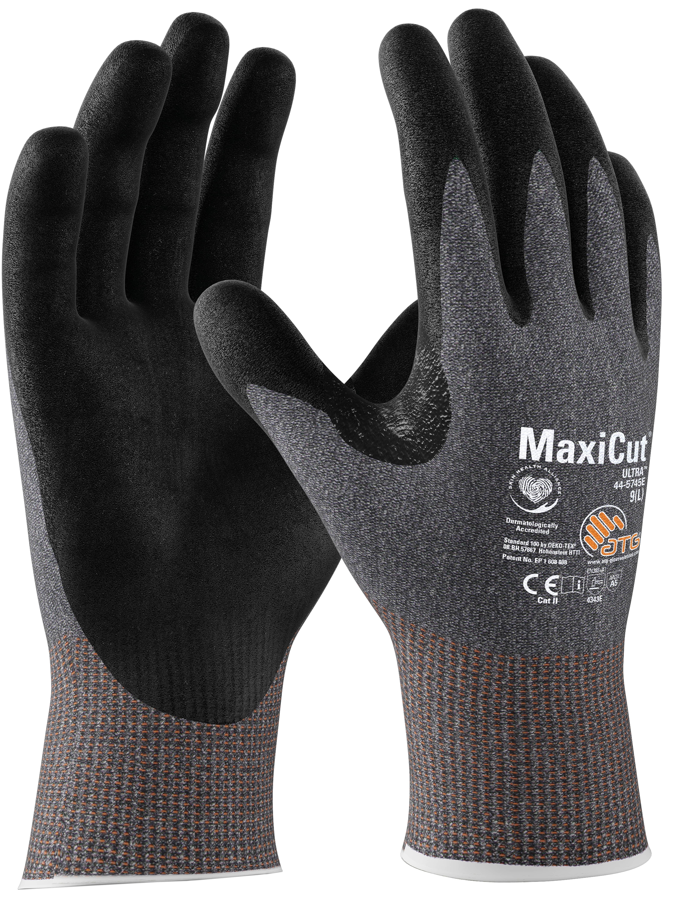 MaxiCut® Ultra™ Schnittschutz-Strickhandschuhe (44-5745E) grau/schwarz