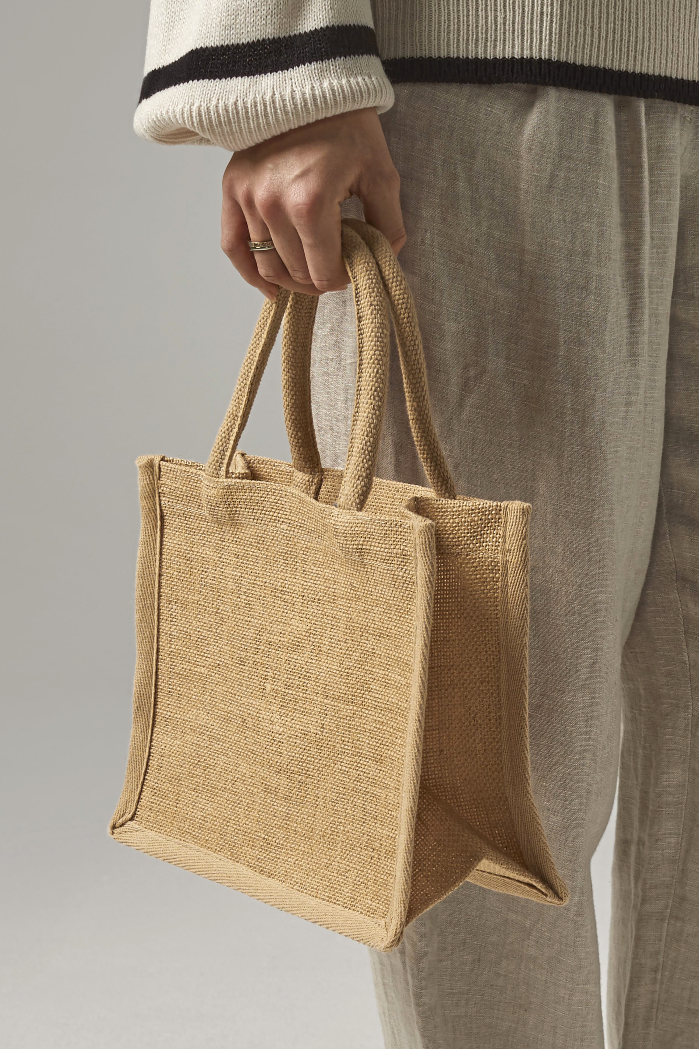 Tasche – Natural Starched Jute Mini Gift Bag