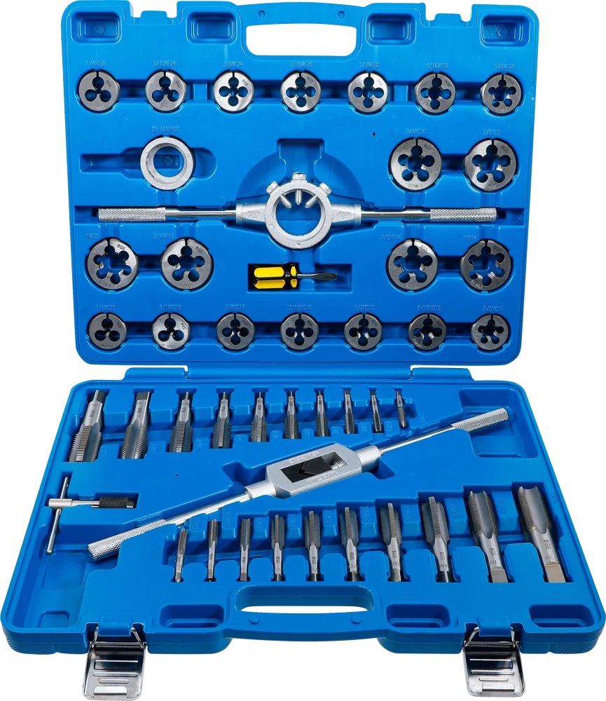 Gewindeschneid-Satz, Zoll, 1/4" - 1", 45-tlg.
