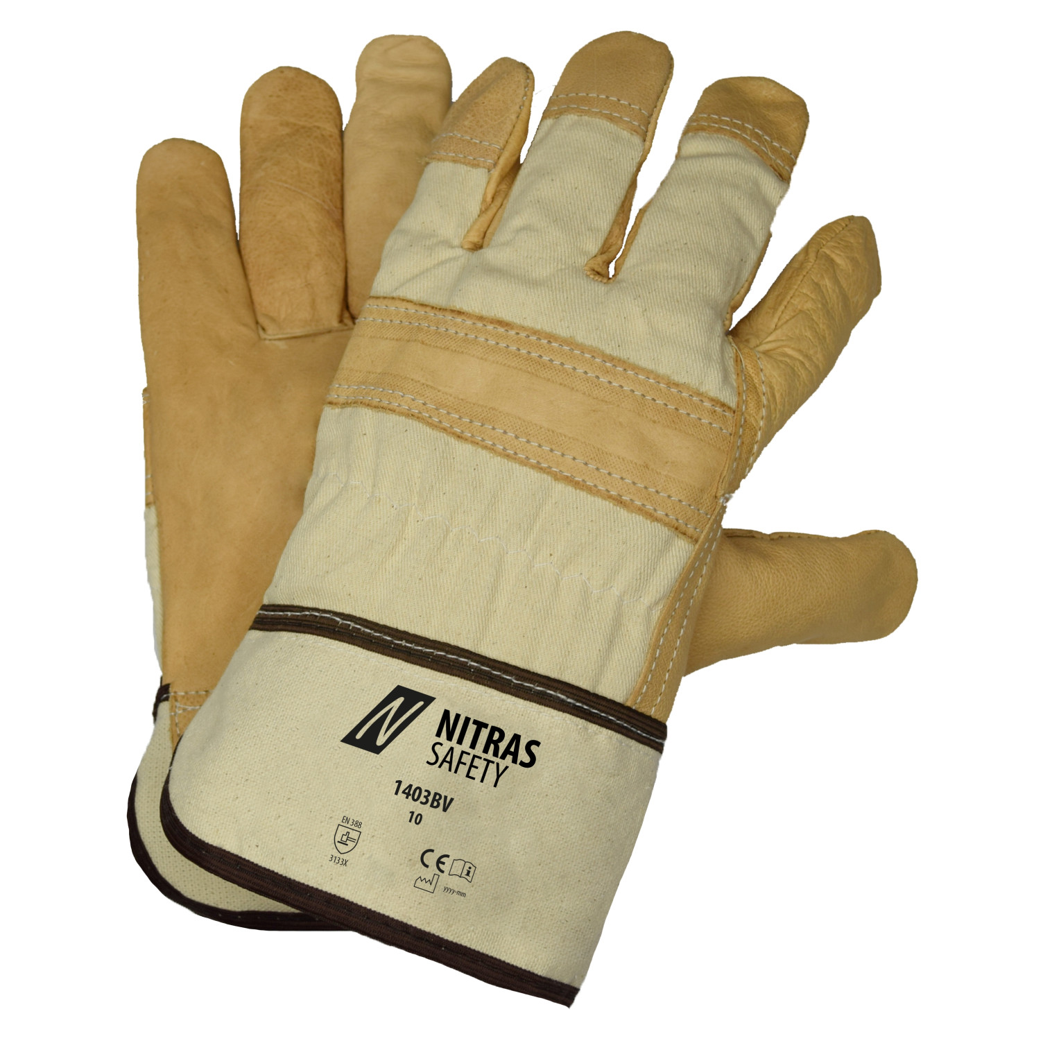 Lederhandschuhe Baumwoll-Rücken