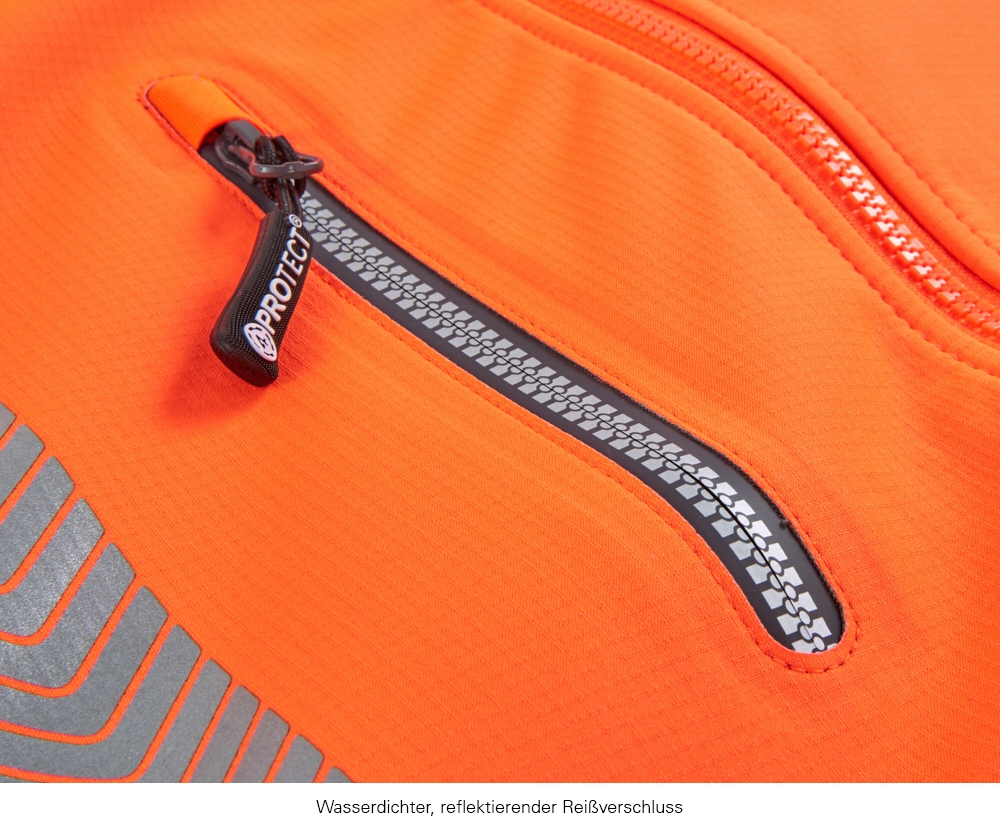 4PROTECT® Warnschutz-Softshelljacke TYLER leuchtorange