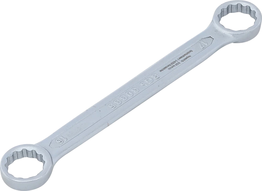 Doppel-Ringschlüssel, extra flach, SW 16 x 17 mm