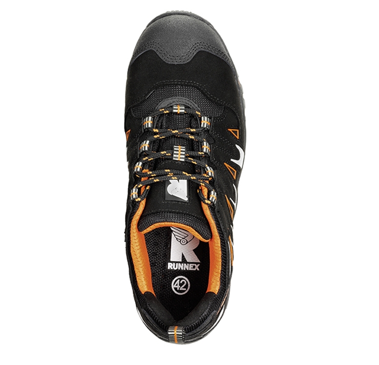 RUNNEX® S1PS-Sicherheitshalbschuhe LightStar schwarz/orange/silber